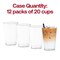 Clear with Silver Glitter Round Disposable Plastic Tumblers - 12 oz. (240 Cups)